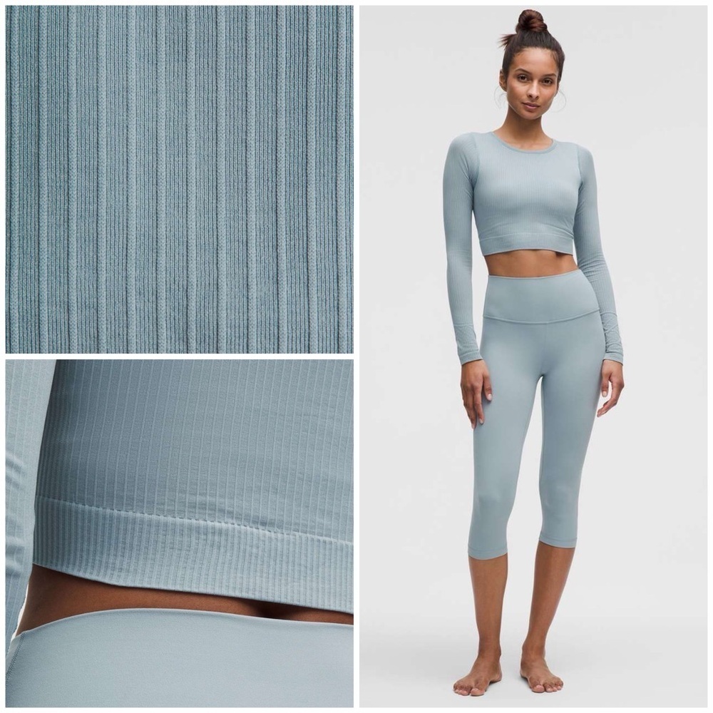 Lululemon Ebb to Street Long-Sleeve Shirt Chambray (Size 2) - Picture 3 of 10